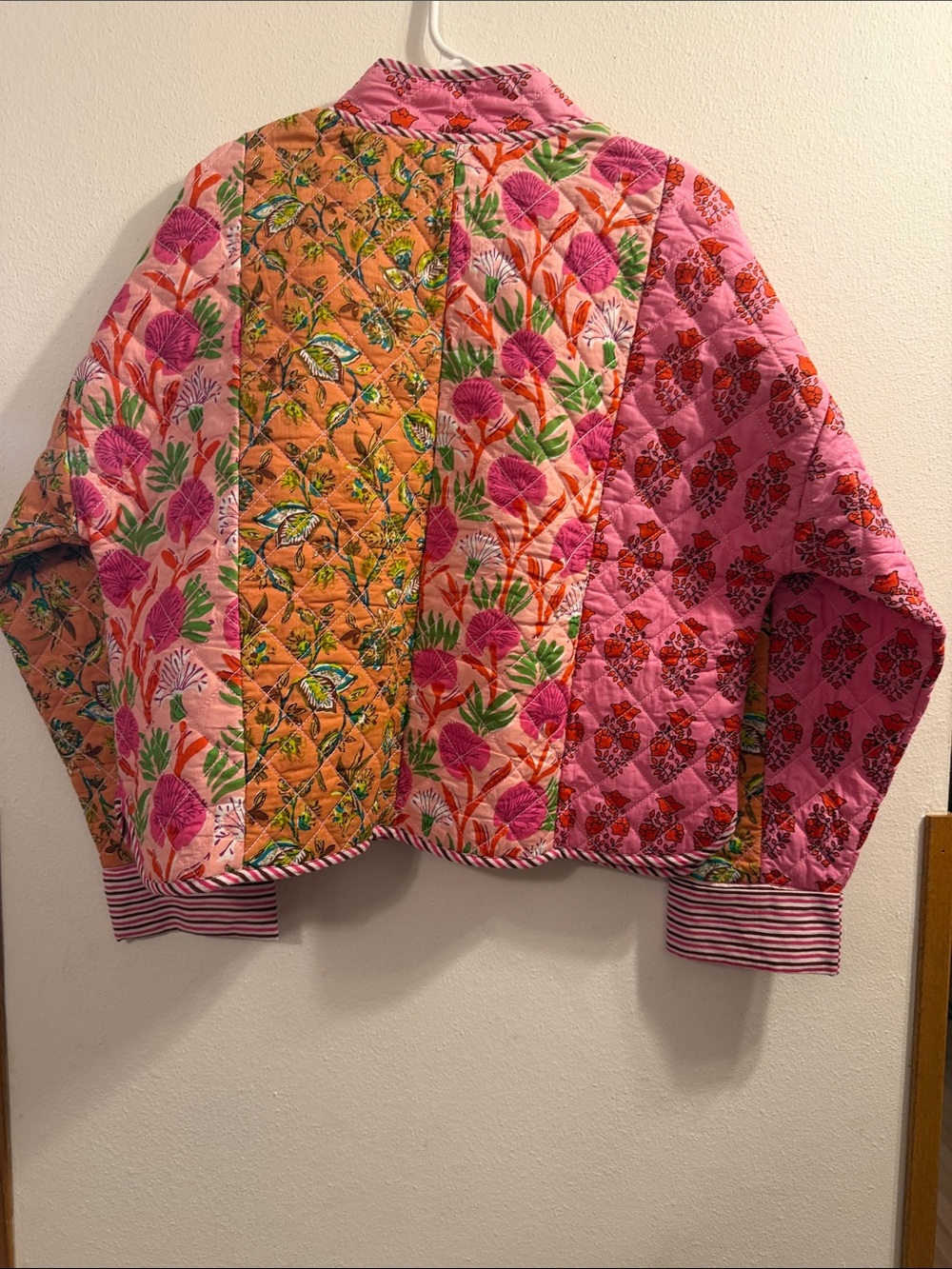 NWTS THML Pink & Orange Quilted Floral Jacket - Picture 8 of 8